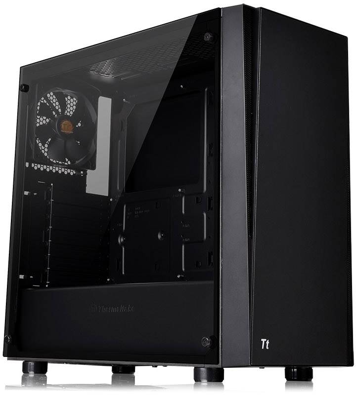 Thermaltake Versa H27 Tg Midi Tower Pc Casing Black Built In Led Fan Window Suitable For Aio Water Coolers Conrad Com