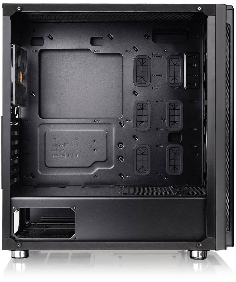 Thermaltake Versa H27 Tg Midi Tower Pc Casing Black Built In Led Fan Window Suitable For Aio Water Coolers Conrad Com