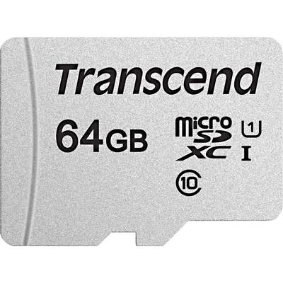 Transcend 64GB microSDXC UHS-I Class 10 memory card, for advanced storage requirements in electronic devices.