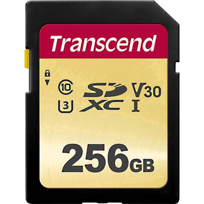 Transcend Premium 500S SDXC card 256 GB Class 10, UHS-I, UHS-Class 3, v30 Video Speed Class