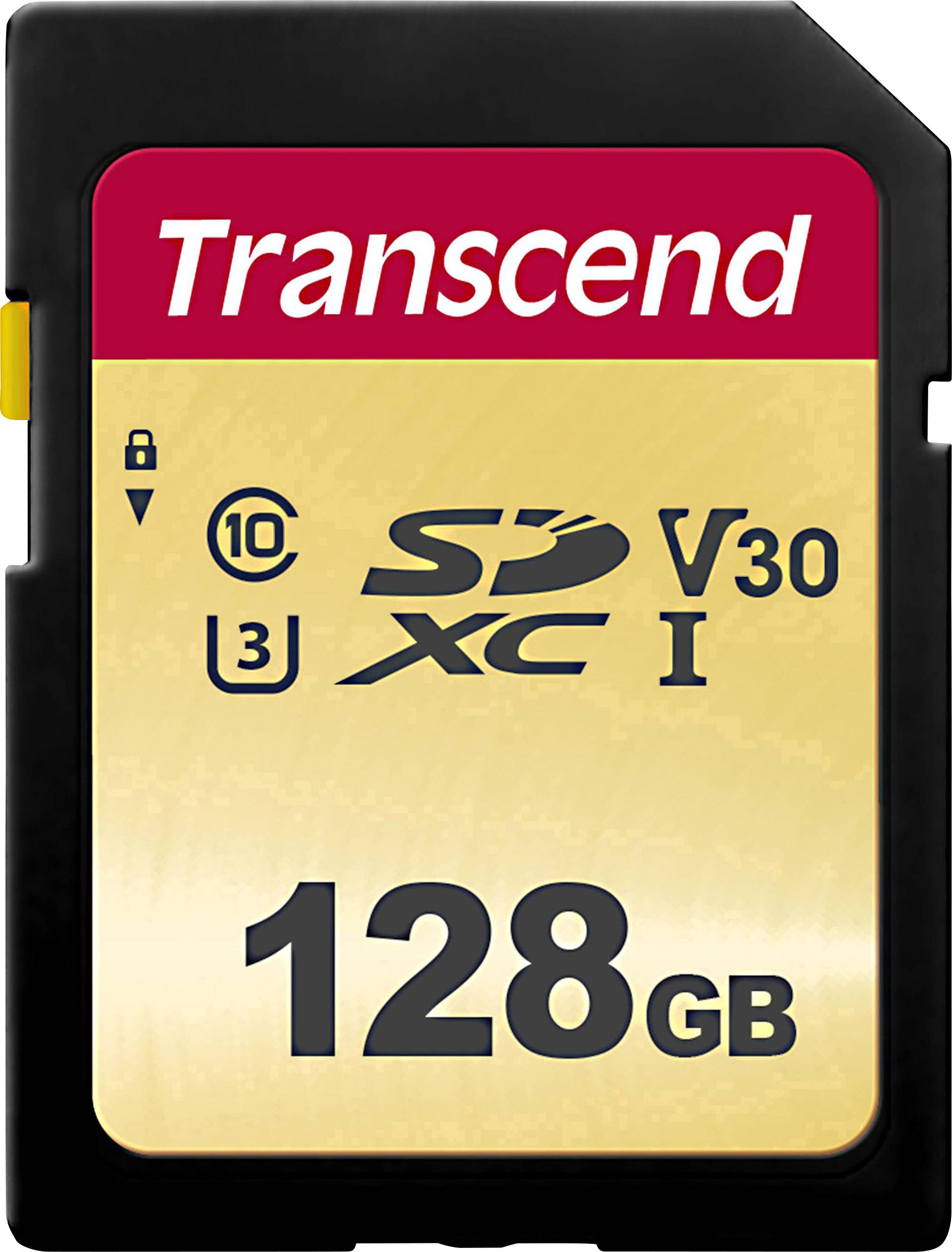 Transcend Premium 500S SDXC card 128 GB Class 10, UHS-I, UHS-Class 3, v30 Video Speed Class