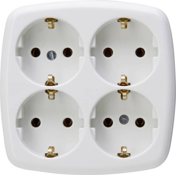 Kopp 121001009 Power strip 4x Arctic white None 1 pc(s)