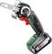 Cordless power tool from Bosch with chainsaw attachment, perfect for smaller sawing tasks in hard-to-reach areas.