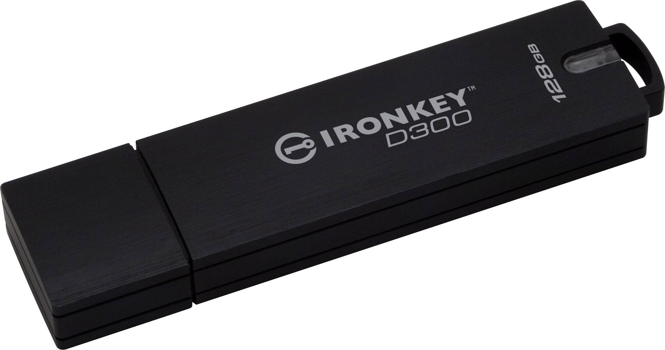 Kingston IronKey™ D300 USB stick 128 GB Black IKD300/128GB USB 3.2 1st