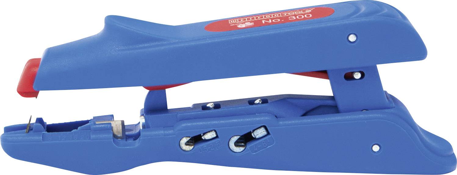 A blue folder with a red handle and the inscription 'No. 300'. The folder is slightly open, revealing its metal components.