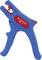 Blue, hand-held wire stripping tool with red accents, marked with 'No. 5' on a red background; used for electrical work.
