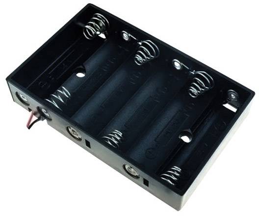 TRU COMPONENTS BH-364A Battery tray 6x AA Cable