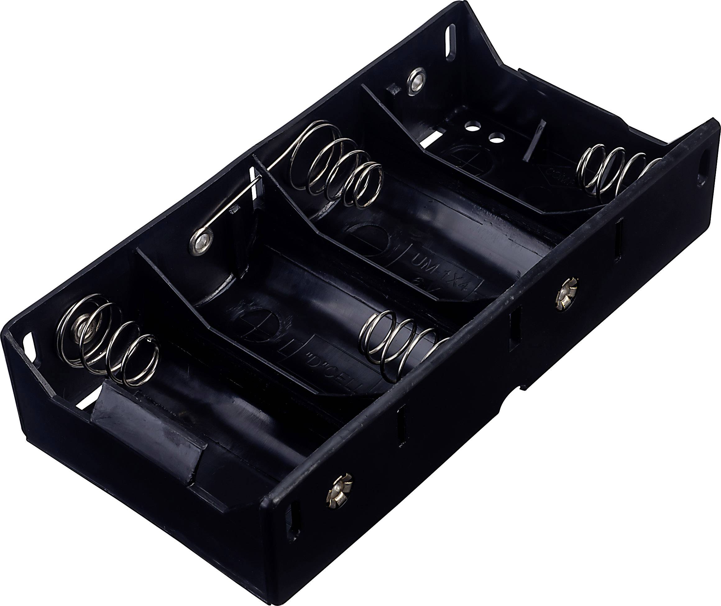 TRU COMPONENTS BH-143D Battery tray 4x D Solder lug