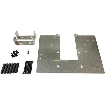 Metal plate and mounting hardware for installation solution. Includes screws, spacers, and brackets.