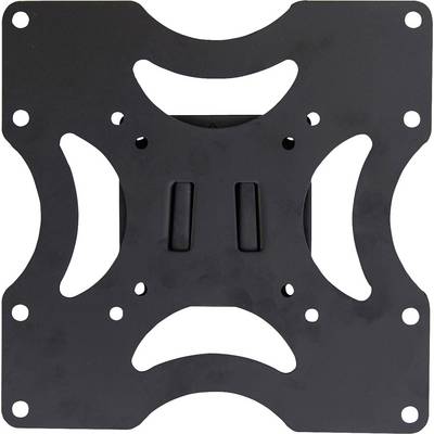 Metal plate with multiple holes and a symmetrical design, likely used for mounting monitors or TV devices on the wall.