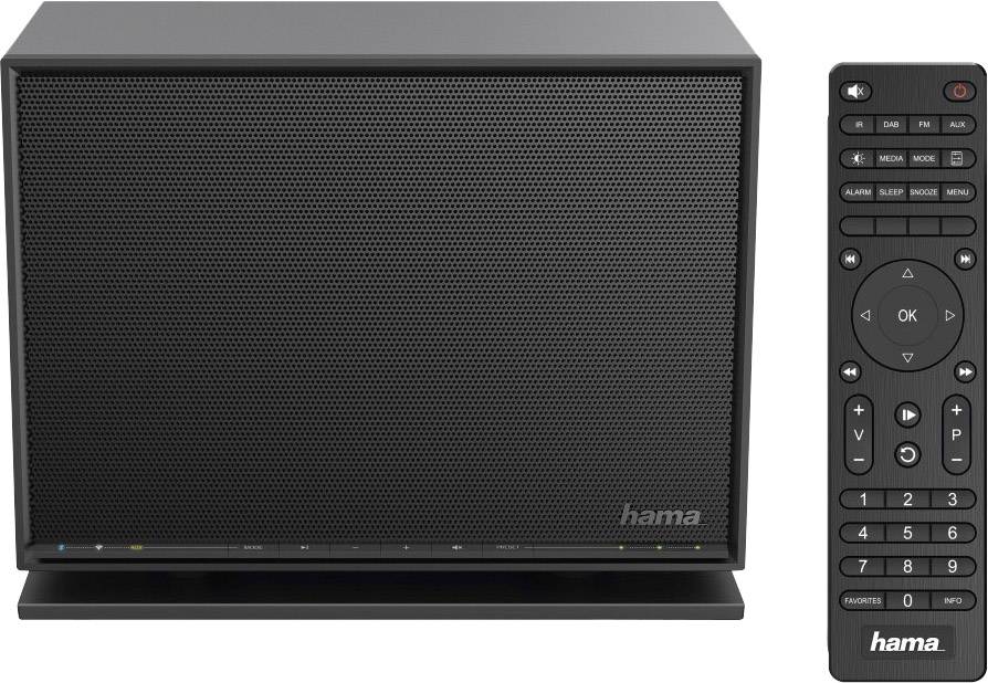 Hama IR360MBT Internet desk radio Internet AUX, Bluetooth, LAN, Wi-Fi, Internet radio Multi-room, Spotify Black