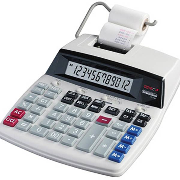 GENIE D69 PLUS Calculator with builtin printer White Display (digits