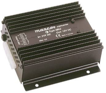 AC/DC Converter 'Mascot Type 8862', Input: 24V DC, Output: 12V DC, maximum current: 6A. Black housing with heat sinks.
