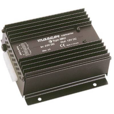 AC/DC Converter 'Mascot Type 8862', Input: 24V DC, Output: 12V DC, maximum current: 6A. Black housing with heat sinks.