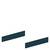 Two parallel black metal strips with holes at the ends against a white background.