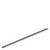 A single, straight metal profile with a rectangular cross-section on a white background, likely a component or rail.