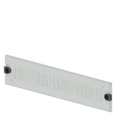A grey ventilation grille with side mounting clips, likely used for ventilation in technical or industrial applications.
