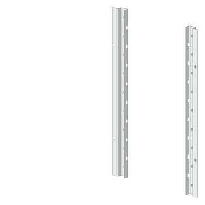 An illustration shows two vertical metal profiles with mounting holes, designed for use in construction or engineering projects.