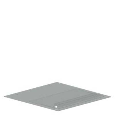 A grey, square metal piece with small drill holes at the corners, lying on a white surface.