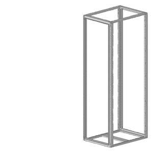A rectangular metal frame standing vertically; its open structure reveals no further details or objects within.