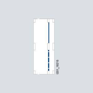 '1201_18215' is vertically positioned next to an elongated white rectangle with blue lines, which appears to be a technical outline.
