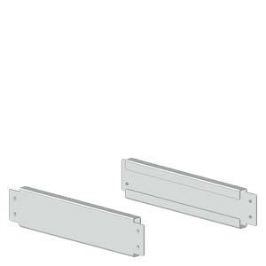 Two grey mounting brackets in different positions, each with holes at the ends for fastening.