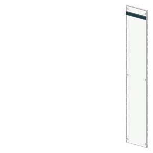 A long, narrow white cabinet with a black shelf along the top edge, depicted in a simplified technical diagram.