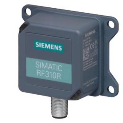 The image shows a Siemens SIMATIC RF310R RFID device in grey for wireless data communication.