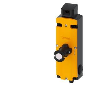 A yellow safety padlock with a black casing, suitable for use in machinery or industrial environments.