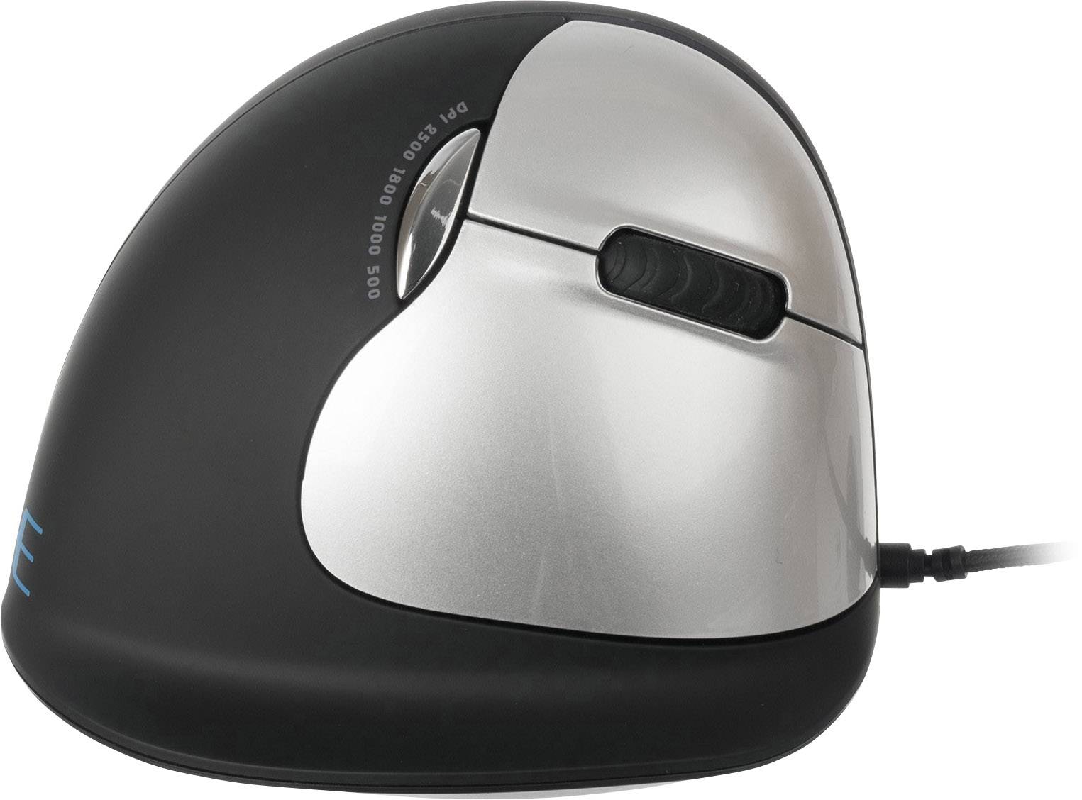 R-GO Tools RGOBRHEMLR Ergonomic mouse USB Optical Black, Silver 4 Buttons 3500 dpi Ergonomic-2