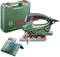 Green Bosch Jigsaw with Case and Ten Spare Saw Blades.
