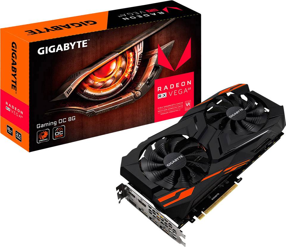 Gigabyte GPU AMD Radeon RX Vega 64 8 GB HBM2-RAM PCIe x16 HDMI™,  DisplayPort | Conrad.com