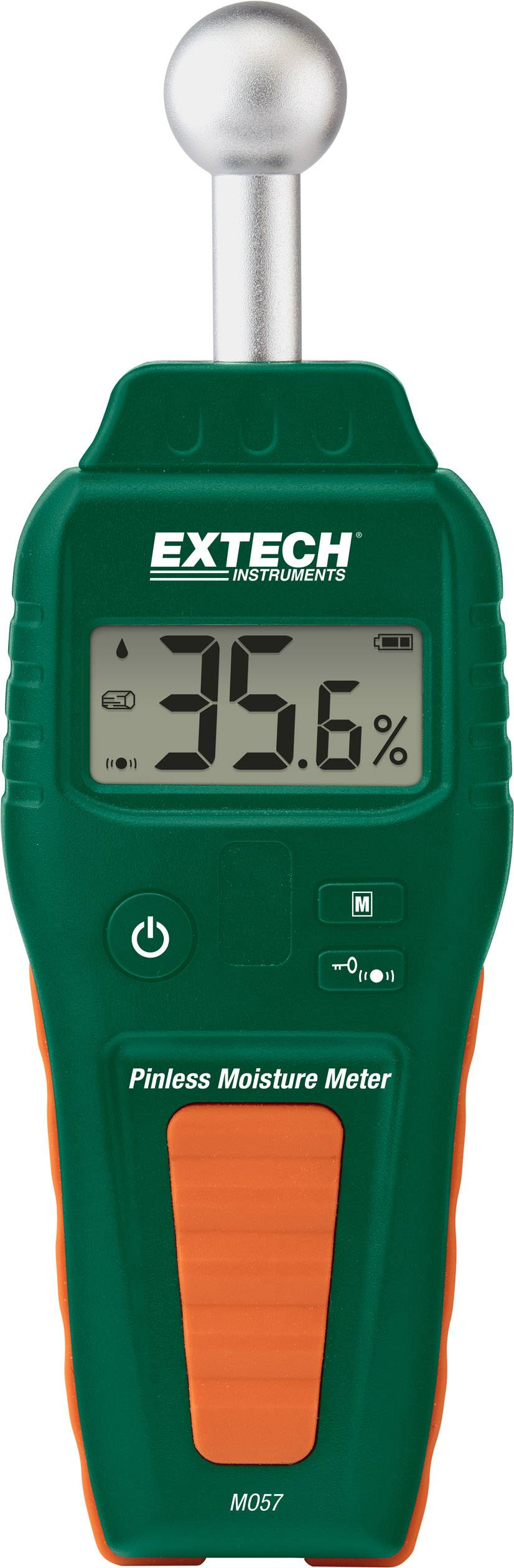 Extech MO57 Moisture meter Building moisture reading range 0.1 up to 99.9 vol% Wood moisture reading range 0.1 up to 99.9 vol%