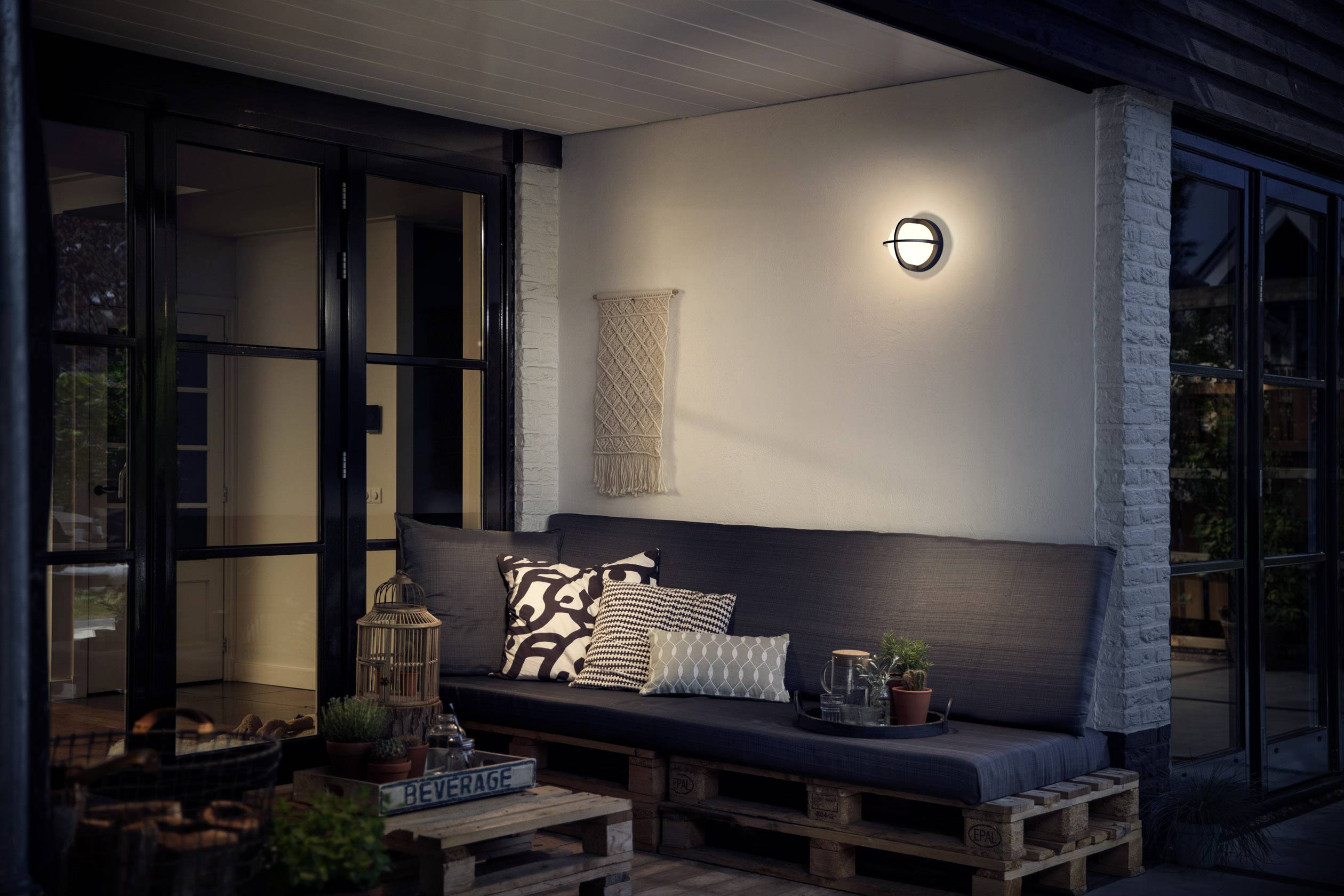 Philips LED Astilbe 1738030PN Outdoor wall light LED (monochrome) E-27 42 W Black-0