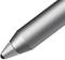Silver stylus pen with a black tip, slightly diagonally positioned.