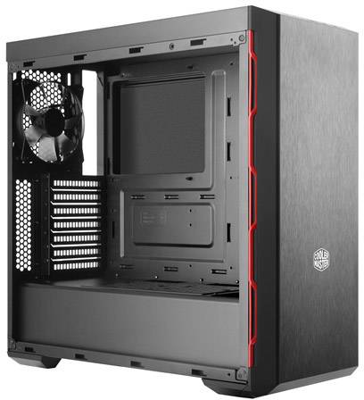 Cooler Master Masterbox Mb600l Midi Tower Pc Casing Black Red Built In Fan Suitable For Aio Water Coolers Window Dus Conrad Com