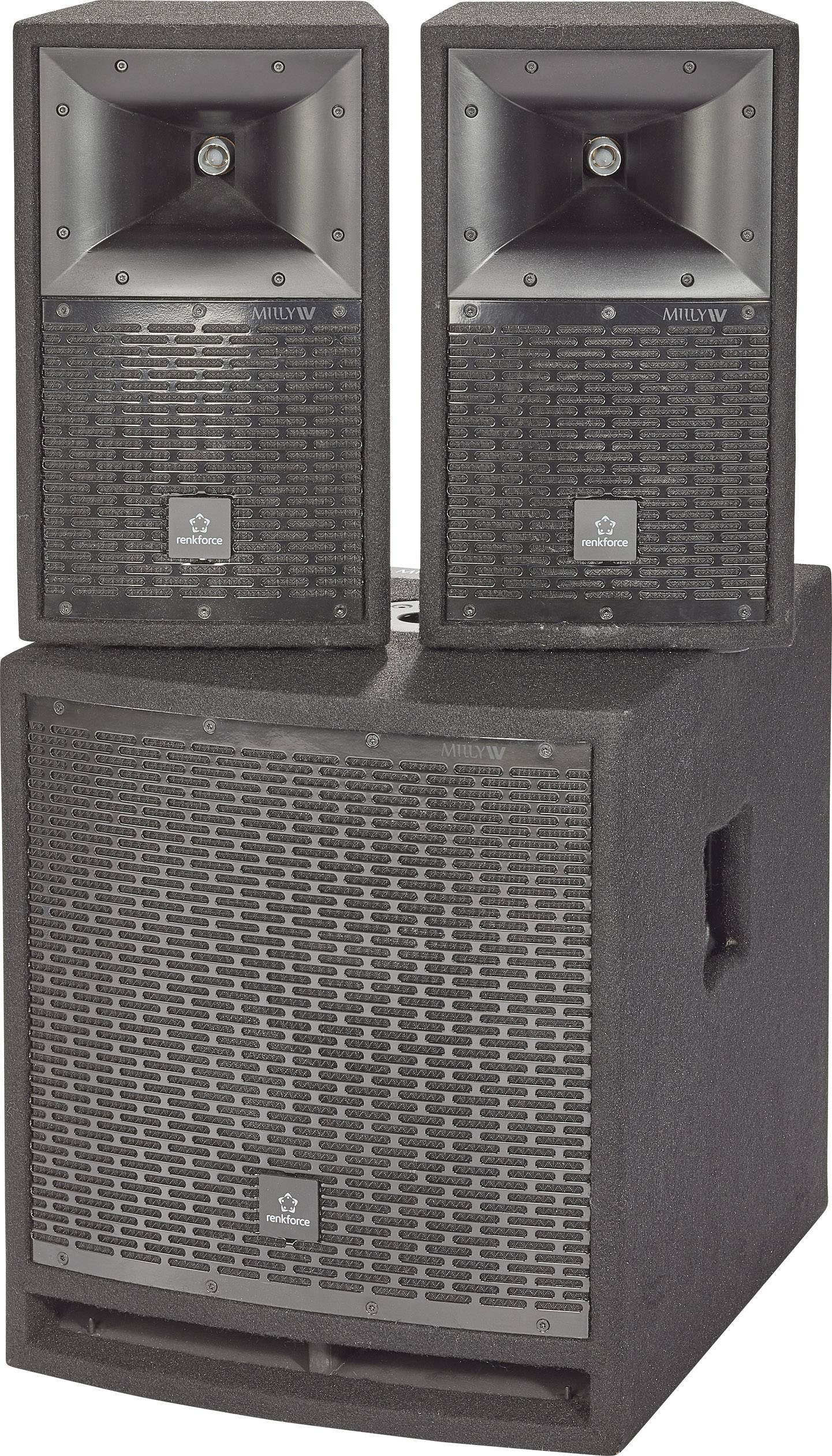 Renkforce M.I.L.L.Y IV Active PA speaker set incl. subwoofer