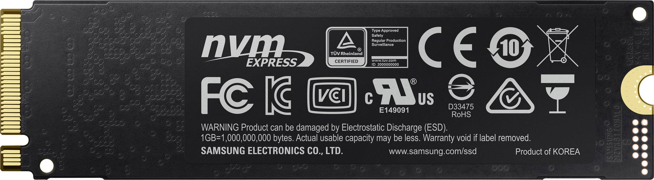 Samsung 970 PRO 512 GB NVMe/PCIe M.2 internal SSD M.2 NVMe PCIe 3.0 x4 Retail MZ-V7P512BW-4