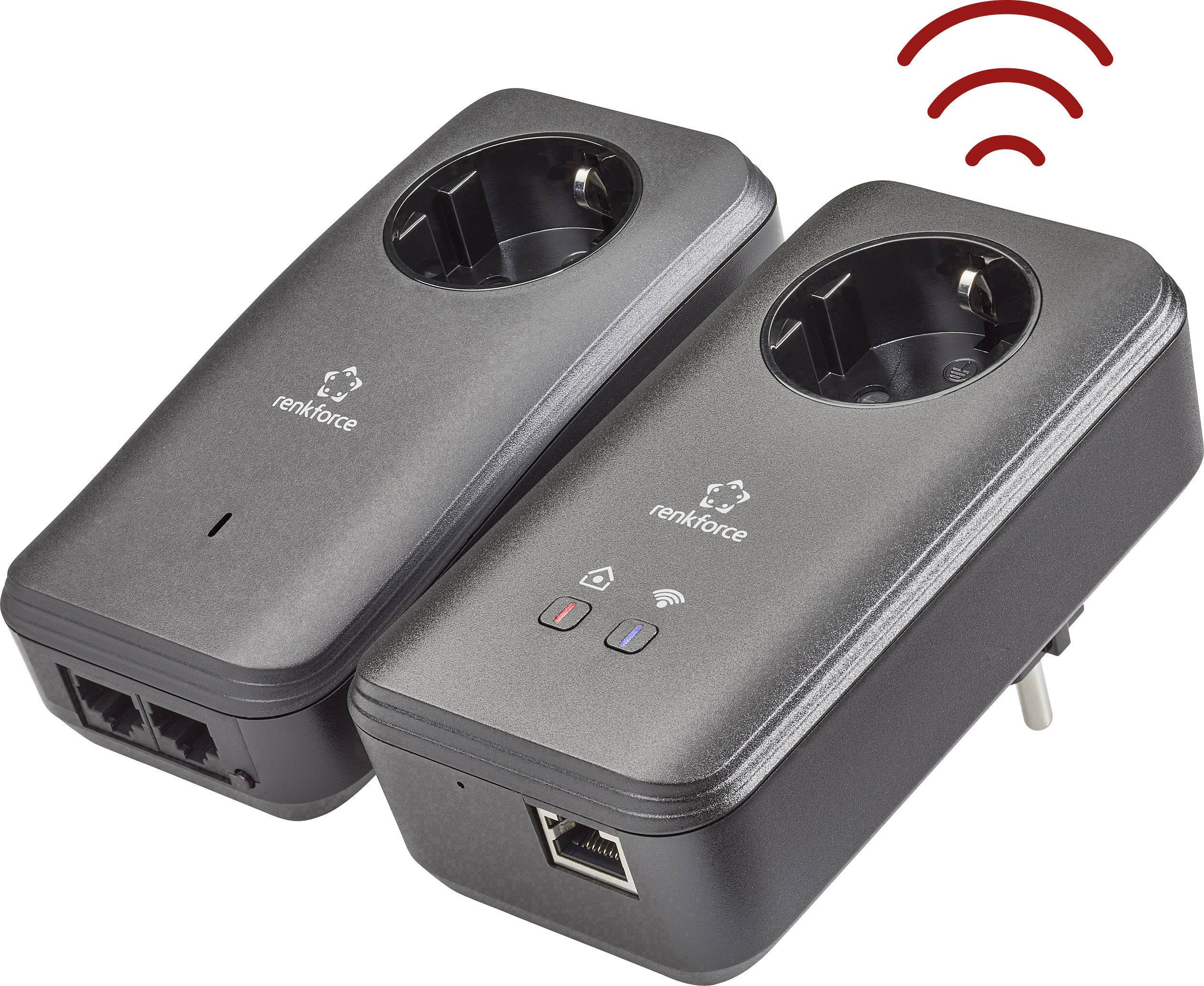 Renkforce PL600D WiFi Powerline Wi-Fi starter kit RF-3385554 500 MBit/s