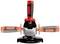 An electric hand polishing machine with two orange handles and a black disc. Suitable for smooth surface finishing.