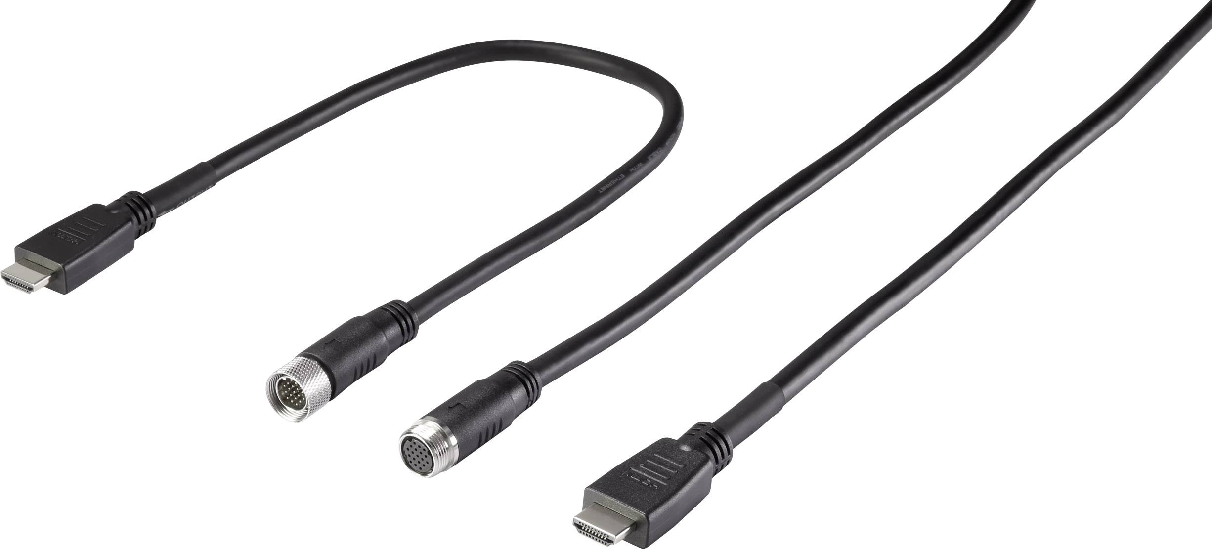 Renkforce Cable HDMI-A plug, HDMI-A 15.00 m Black for fitting, gold plated connectors HDMI | Conrad.com