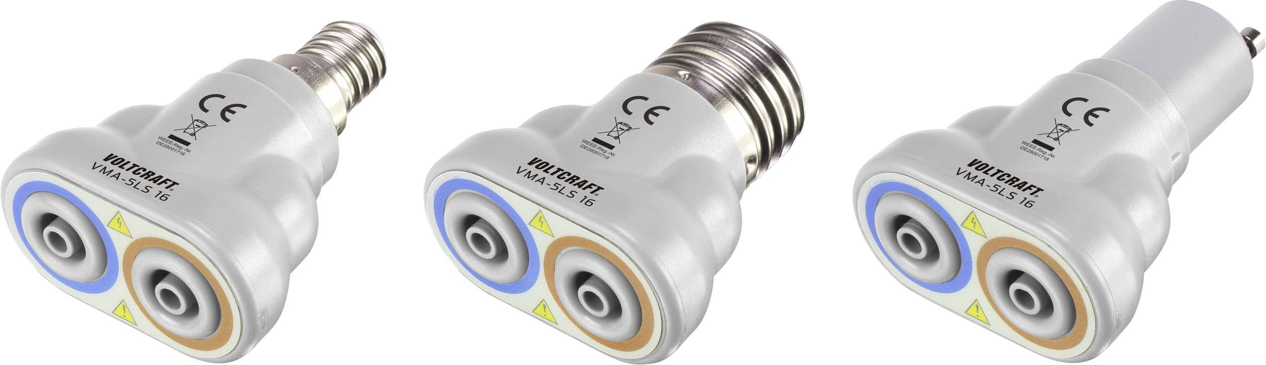 VOLTCRAFT VMA-5LS 16 Test lead adapter - Dark grey, Light grey