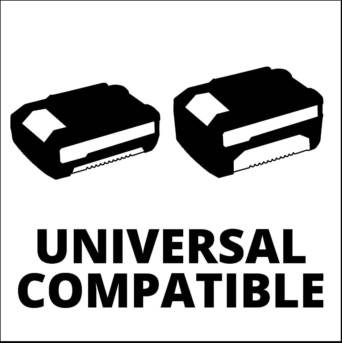 Two black ink cartridge symbols above the text 'Universal Compatible' on a white background.