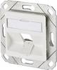 Metz Connect Network outlet Flush mount Insert with main panel Unequipped 1 port Pure white (RAL 9010)