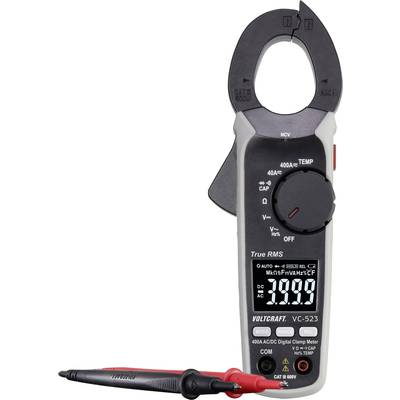 A digital clamp meter for measuring voltage, current, and resistance. Display shows '0.00'.