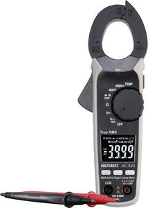 VOLTCRAFT VC-523 (ISO) Clamp meter Calibrated to (ISO standards) Digital  CAT III 600 V Display (counts): 4000