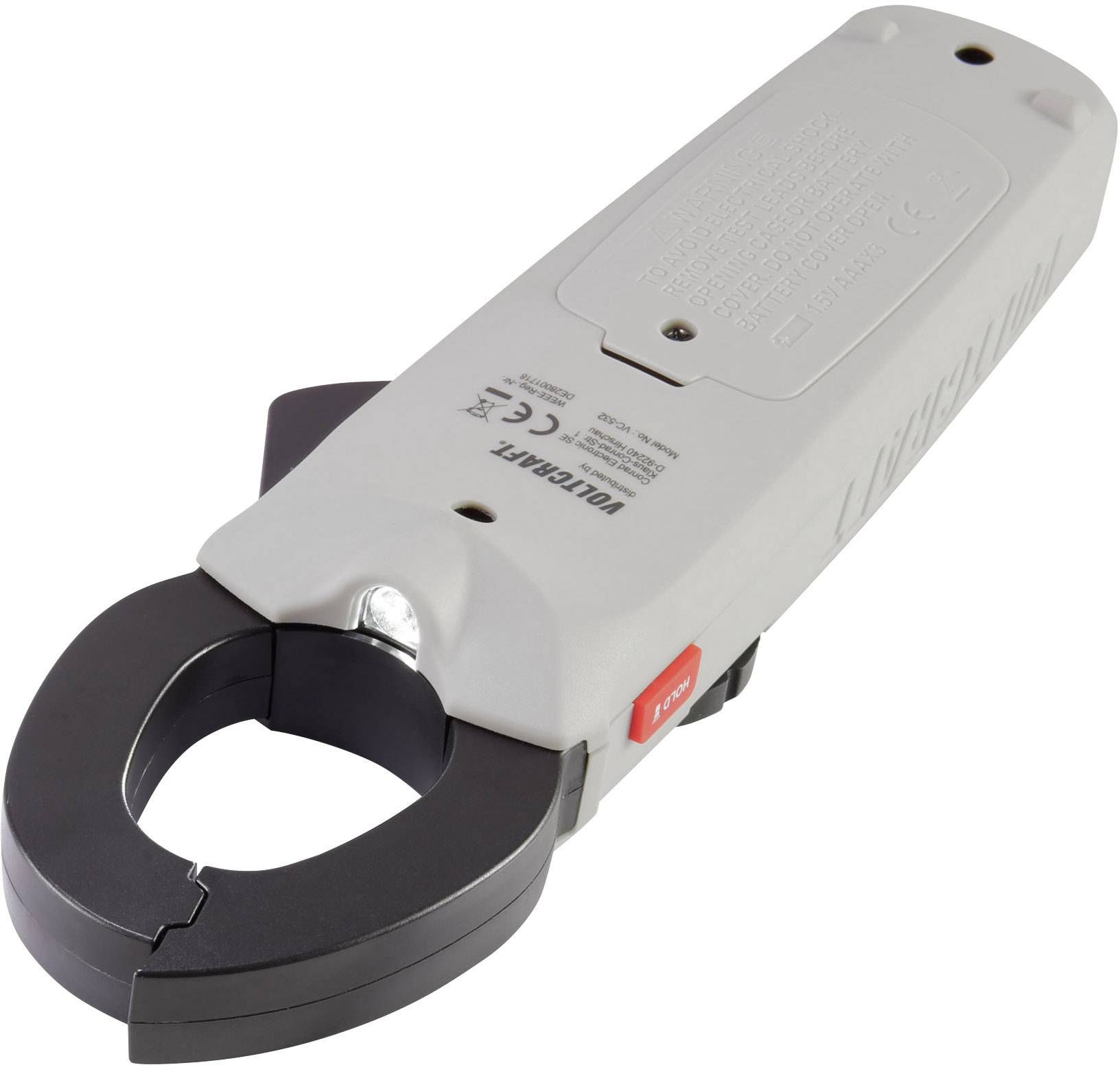 VOLTCRAFT VC-532 Clamp meter Calibrated to (ISO standards) Digital CAT III 600 V Display (counts): 6000-7