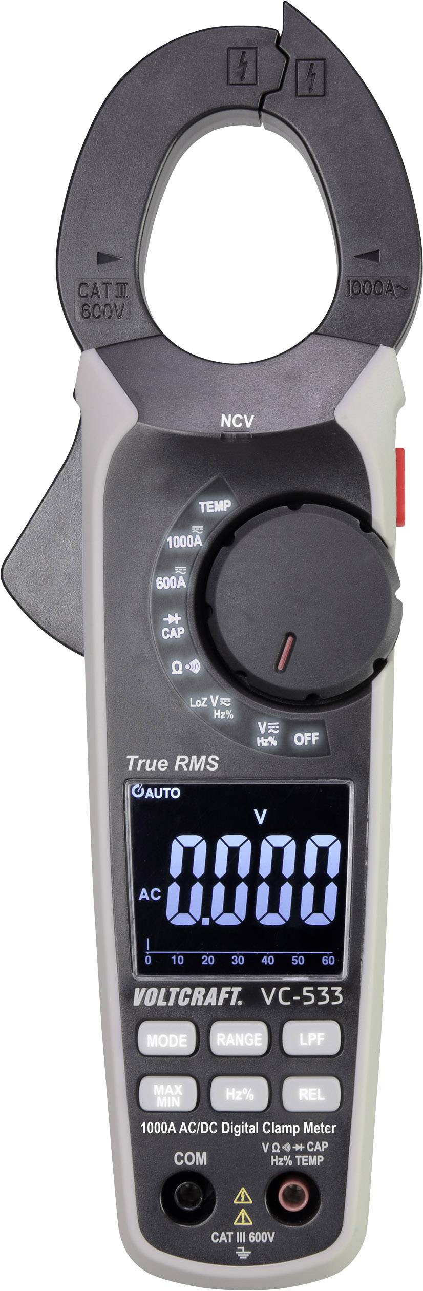 Voltcraft Vc Clamp Meter Calibrated To Iso Standards Digital Cat Iii V Display Counts