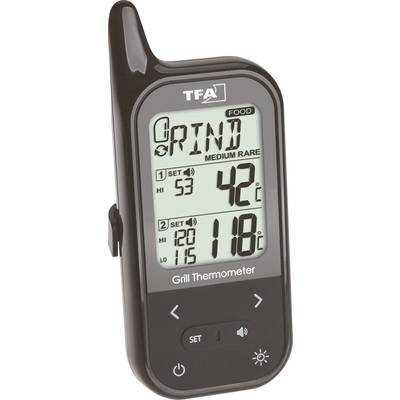 Image of TFA Dostmann 14.1511.01 BBQ thermometer Alarm, Corded probe, Oven and core temperature