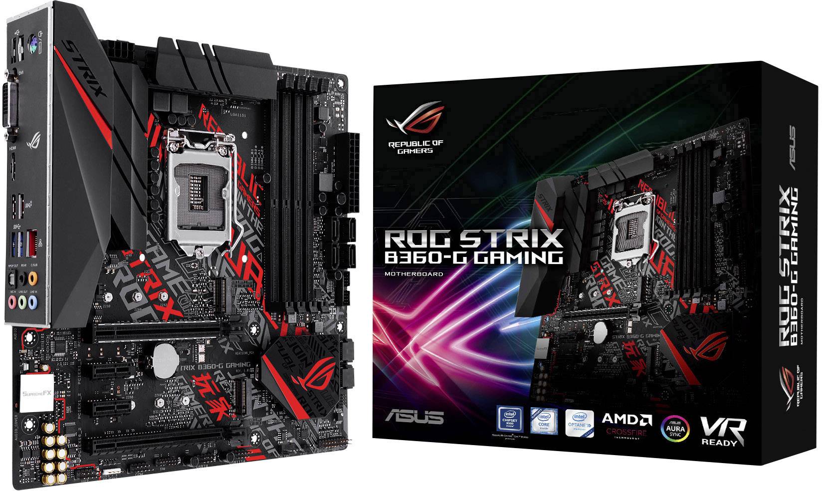 Asus ROG STRIX B360-G GAMING Motherboard PC base Intel® 1151v2 Form factor Micro-ATX Motherboard chipset Intel® B360